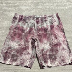 Calvin Klein Men's Maroon Tie-Dye Shorts
